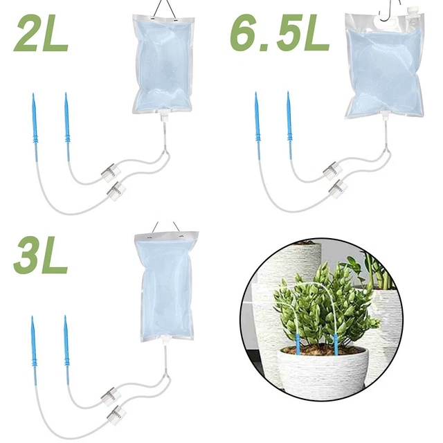 Sac D'irrigation Goutte à Goutte 3,5L - Arrosage Automatique Réglable Pour Plantes D'intérieur, Balcon Et Jardin Pendant Les Vacances - 5