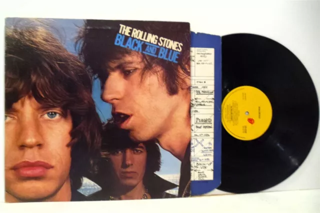 THE ROLLING STONES black and blue LP VG+/VG+, COC 59106, vinyl, album, uk, 1976