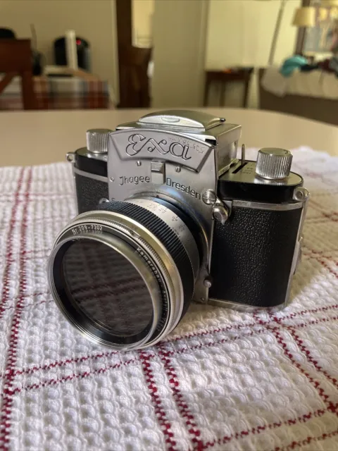 Ihagee Dresden EXA 35mm Film Camera With Rare* Kilfitt Macro 3.5 40mm (Tested)