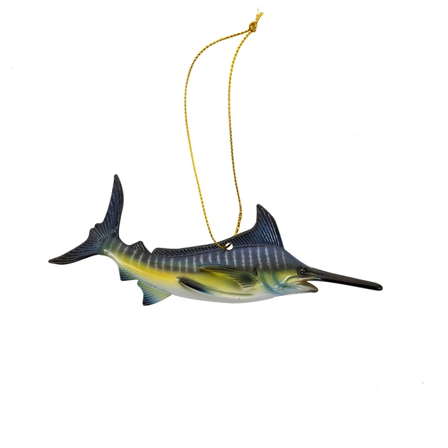 Marlin Fish Christmas Tree Ornament Xmas Gift Top Swordfish Ocean Holiday Decor