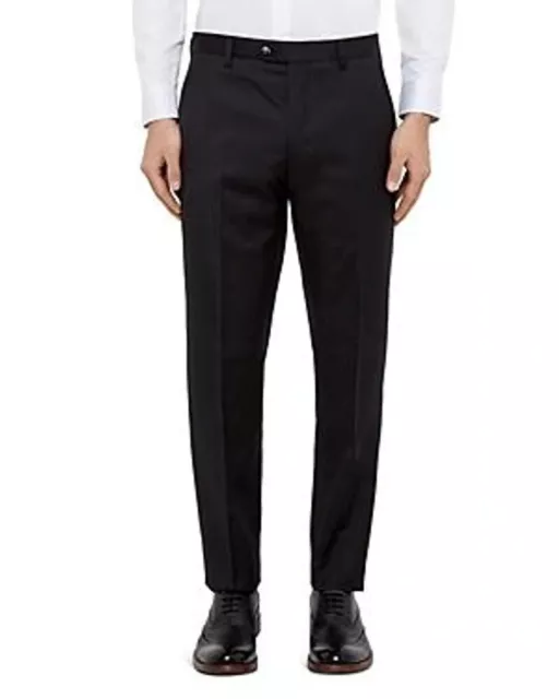 NWT Ted Baker London Men RAISET Debonair Plain Suit Pant Black Sz 34L $245 II260