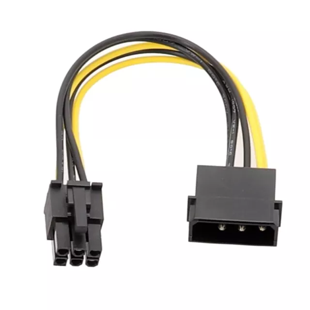 4-Pin to 6-Pin Power Supply Cable for Graphics Card Video Processor 15CM