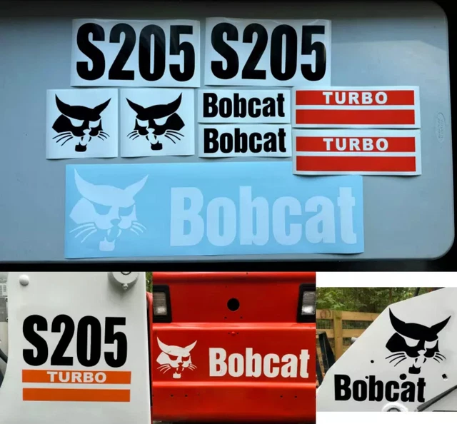 thumbnail image 2 of Bobcat S205 TURBO Skid Steer Decal Kit – 7pc Vinyl Sticker Set With Applicator 2 of 5