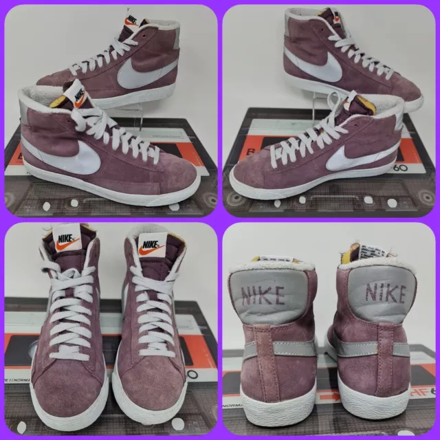 Entrenadores nike blazer mid 77 Prm para hombre talla 8 púrpura eu 42.5 unisex en muy buen estado