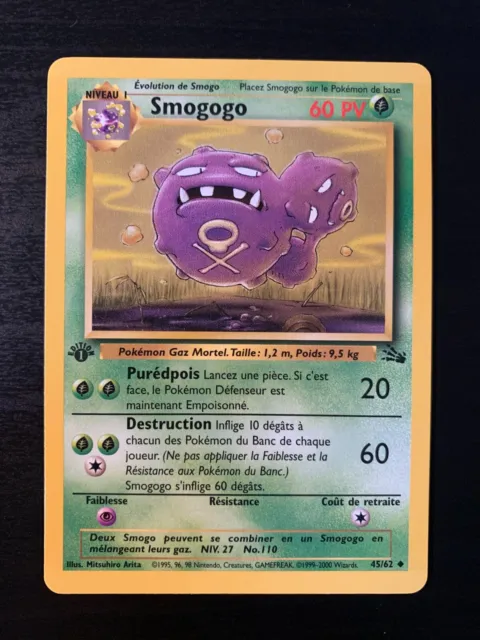 Carte Pokémon : Smogogo 45/62 Edition 1 Fossile Wizards Française