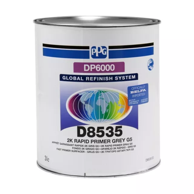 PPG D8535 DP6000 2K Rapid Primer Grau 3 Liter Grundierung