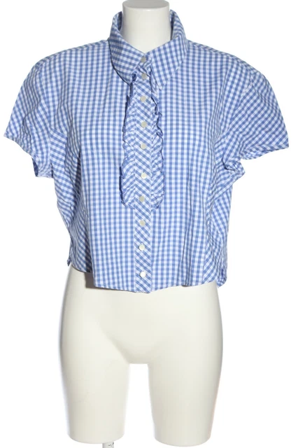 Camicia tradizionale country line donna taglia DE 46 blu-bianco stile classico