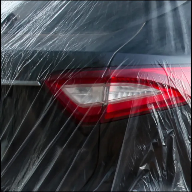 Car Clear Disposable Car Cover Temporary Universal Rain Dust Garage 3
