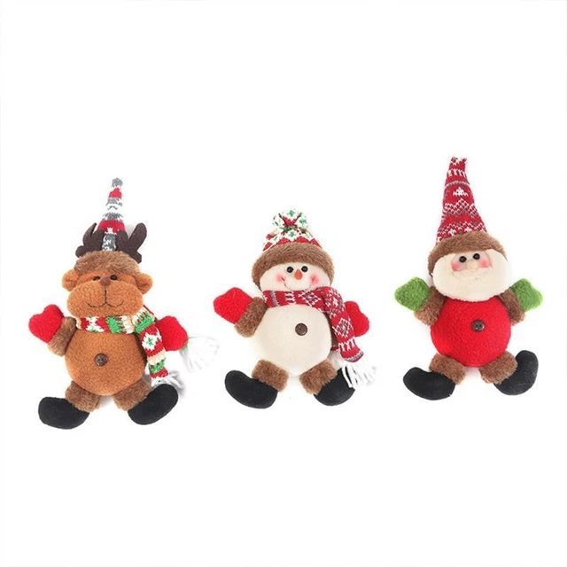 Christmas Decor Ornaments  Plush Toy Led Dolls Snowman Santa Claus Reindeer
