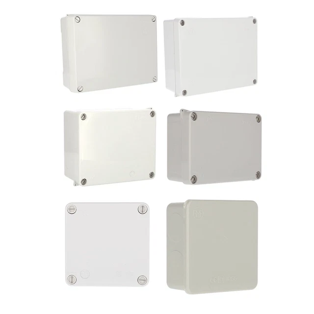 10x Abzweigdosen IP54 - 75x75x40mm Grau Aufputz Verteilerdosen