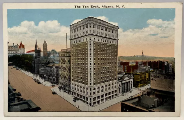 The Ten Eyck, Albany, New York NY White Border Vintage Postcard