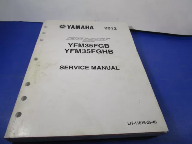 2012  Yamaha Service Manual   Grizzly 350 Yfm35Fgb  Yfm35Fghb  Lit-11616-25-40