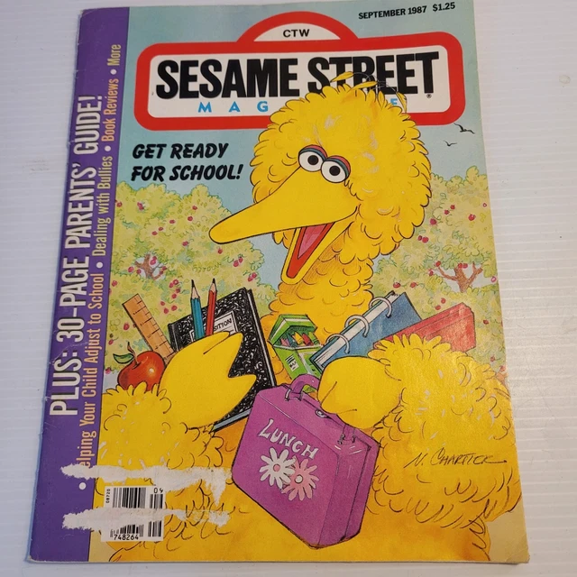VINTAGE CTW SESAME Street Magazine September 1987 Big Bird Get Ready ...