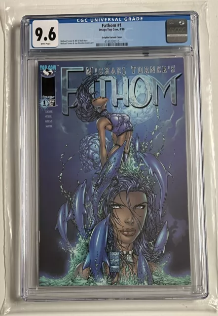 FATHOM #1 Dolphin Variant Cover CGC 9.6 Image Top Cow Michael Turner 1998