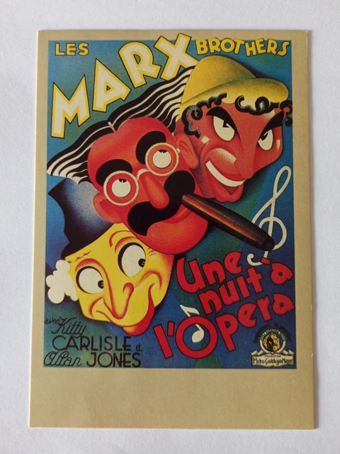 Marx Brothers Kitty Carlisle Zreik 1 Night at the Opera Movie Postcard