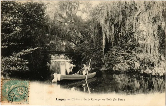 CPA LAGNY Chateau e la Grange au Bois. Le Parc (376833)