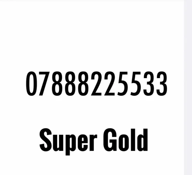 Gold Vip Business Easy Memorable Mobile Phone Number Platinum Sim 225533