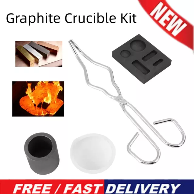 Graphite crucible furnace casting foundry ingot tool 1,2,4,6,8,12