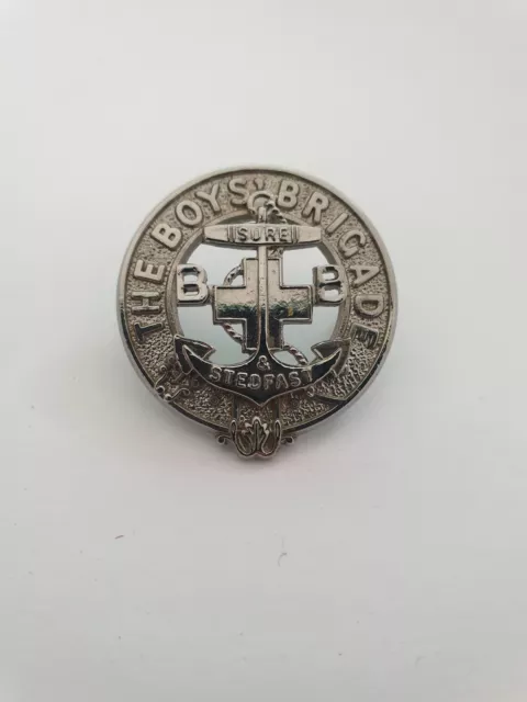 Vintage Old The Boys Brigade Post 1927 Glengarry Metal Cap Badge, type 2 3