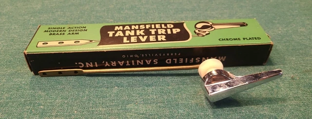 Vintage Mansfield Tank Trip Lever Chrome Plated NOS
