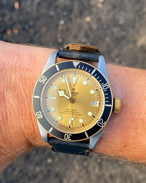 Tudor Black Bay S&G 18k yellow Gold / SS 79733N Watch TotallyMint Condition