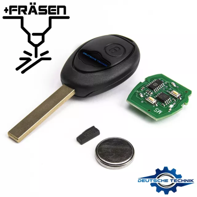 SCHLÜSSEL FERNBEDIENUNG 433MHz + FÜR MINI COOPER R50 R53 CLUBMAN R55 + FRÄSEN