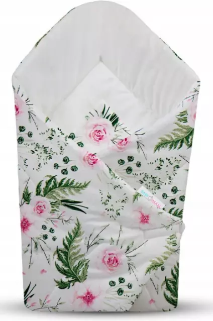 BABY SWADDLE WRAP NEWBORN BLANKET COTTON  Garden flowers