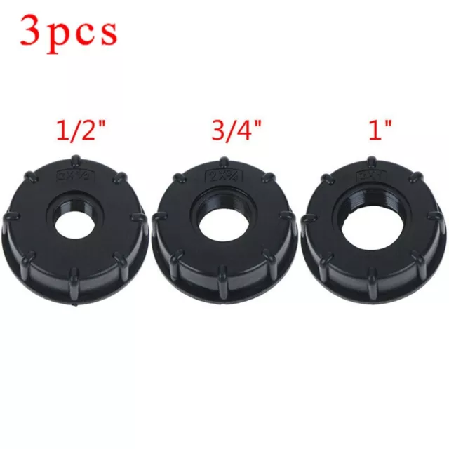 Easy to Use IBC Water Tote Tank Adapter Coarse Thread Connector 1In 12In Black