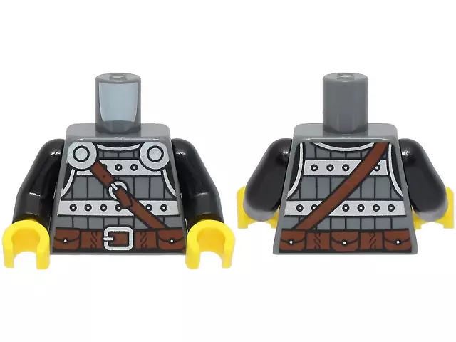 LEGO Torso Body For Minifigure Metal Breastplate Viking Soldier Knight Army