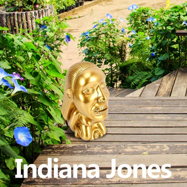 Indiana Jones Idol Golden Fertility Statue, Sculpture en résine avec échelle pour les yeux, Raiders de l'arche perdue, Accessoires de cosplay  15