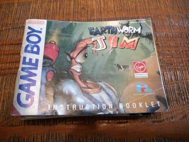Earthworm Jim Nintendo Game Boy - Notice seule - EUR
