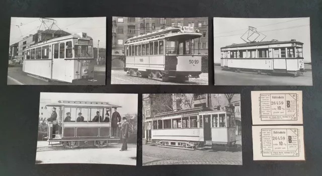 5 AK -BVG Berliner Verkehrsmittel Straßenbahn- Postkarten - Serie7 mit Fahrkart