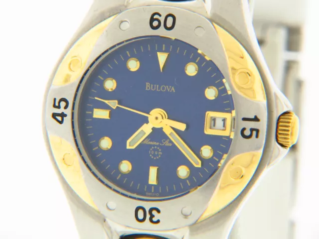 Bulova Women's Blue Dial Two-tone Stainless Steel Bracelet Quartz Watch 98U10 2