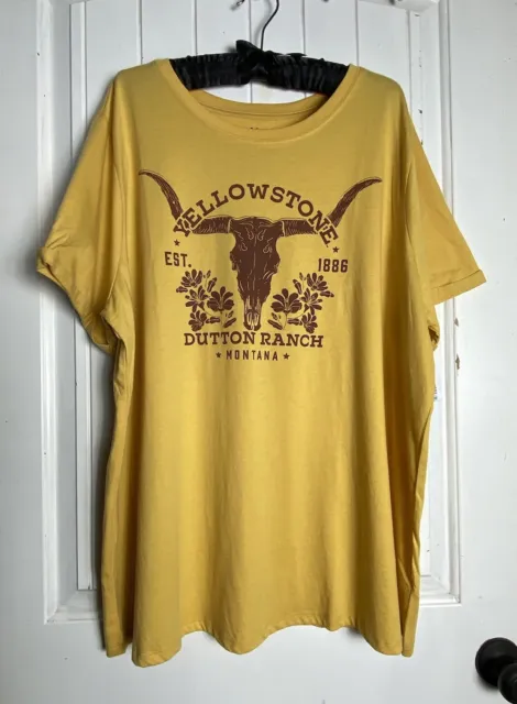 Torrid Yellowstone Park Tee T Shirt Dutton Ranch Montana Plus Size 4 4X 26 NWT