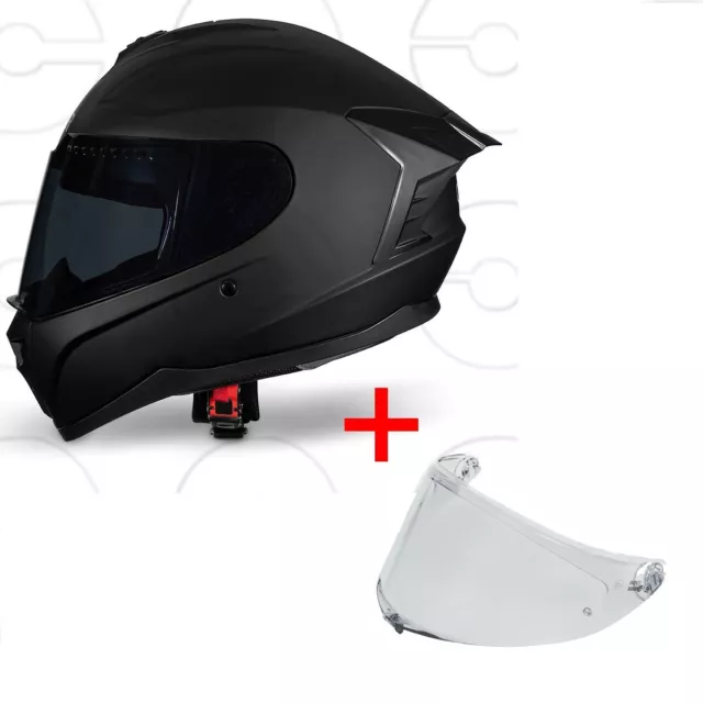 Casque Intégral CRUIZER simple visière transparente + visière Noir Mat Fumée