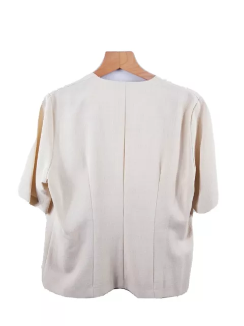 Vintage Gordon Wyatt Womens Cream Top Shirt Size 16 2