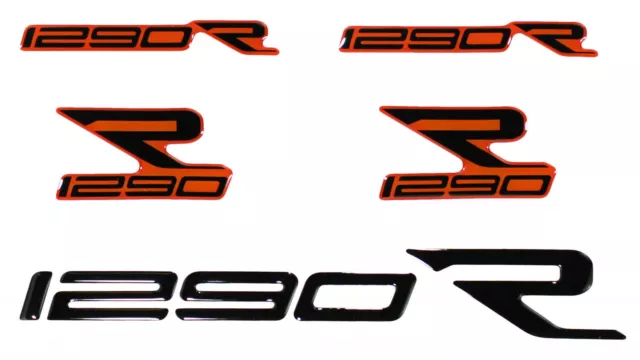 3D lettering 5 pieces 1290 R (Evo) compatible with KTM sticker emblem logo