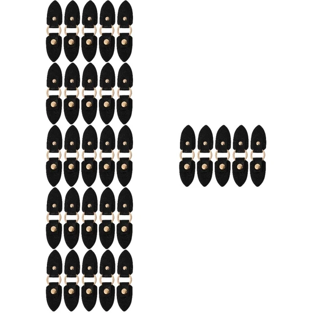 30 Pairs Metal Buckle Pu Coat Closure Buttons Toggle Buckles