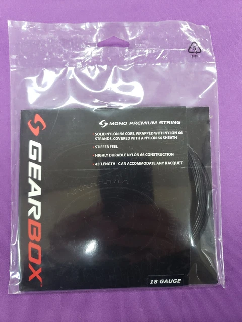 GEARBOX BLACK MONO String 18 gauge 45 feet package string / 1 pack, BLACK STRING