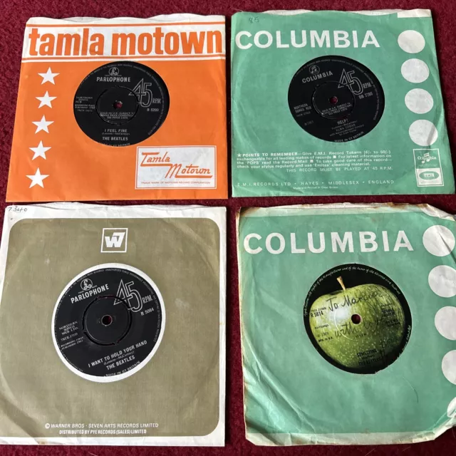 Various 7” Vinyl singles By The Beatles