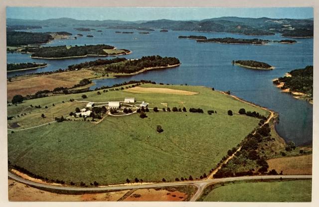 Aerial View Cherokee Lake Holston River Tennessee TN Unposted Vintage Postcard