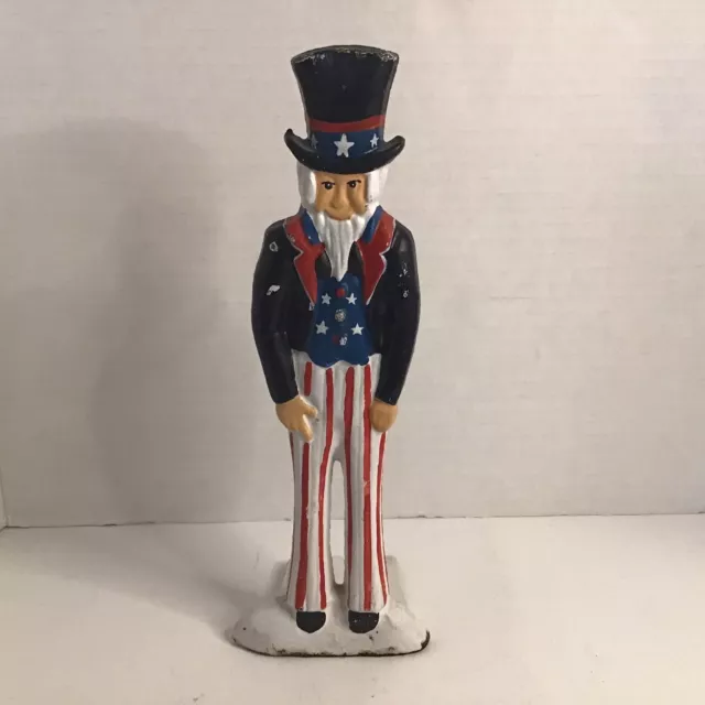 Cast Iron “Uncle Sam” Door Stop Vintage Americana