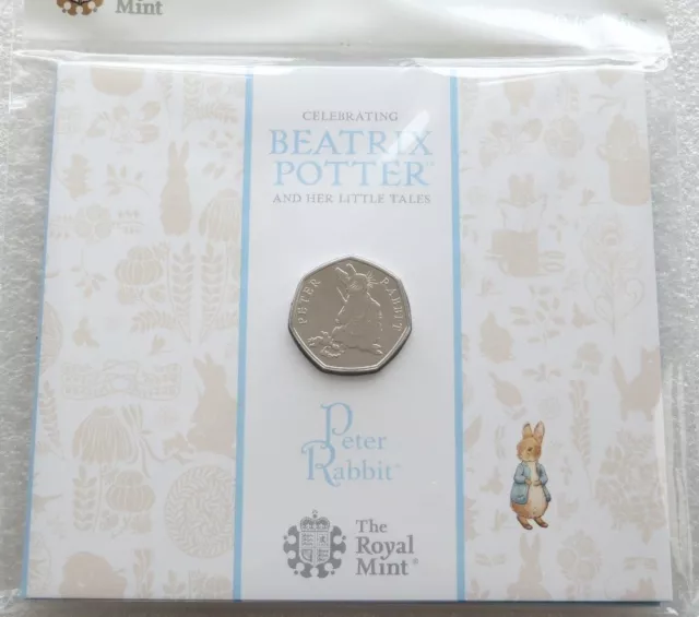 2018 British Royal Mint Beatrix Potter Peter Rabbit 50p Fifty Pence Coin Pack