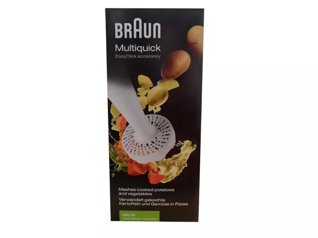 Braun MQ 50 Multiquick Kartoffelstampfer-Zubehör weiß für MQ5 (+Vario), MQ7,MQ9