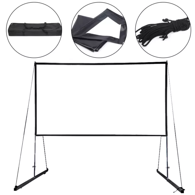 150” 4K Leinwand Beamerleinwand 16:9 Beamer Projetionswand mit Ständer 3