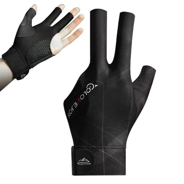 Anti Skid Training Glove Left Hand Snooker Glove Three Fingers Billiard Glove