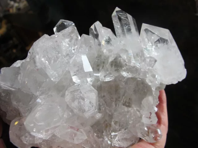 Clear Quartz Crystal Healing Natural bed cluster Rock High grade points clarity