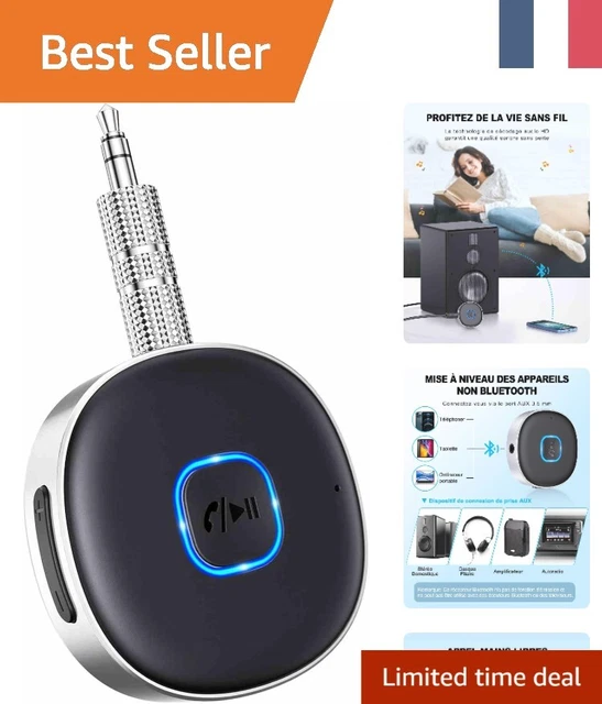Récepteur Bluetooth 5.0 Pour Voiture Ou Chaîne HiFi - Connexion Double Appareil, Appels Mains Libres, Portée 10 M