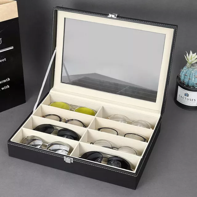 8 Grids Eyeglass Sunglasses Glasses Storage Case Display Shop Box Case