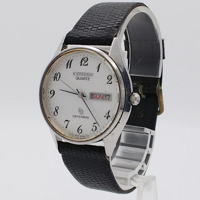 CITIZEN CITIZEN CRYSTRON VINTAGE DAY DATE GN-5-S Mens/Wristwatch/Analog/Quartz